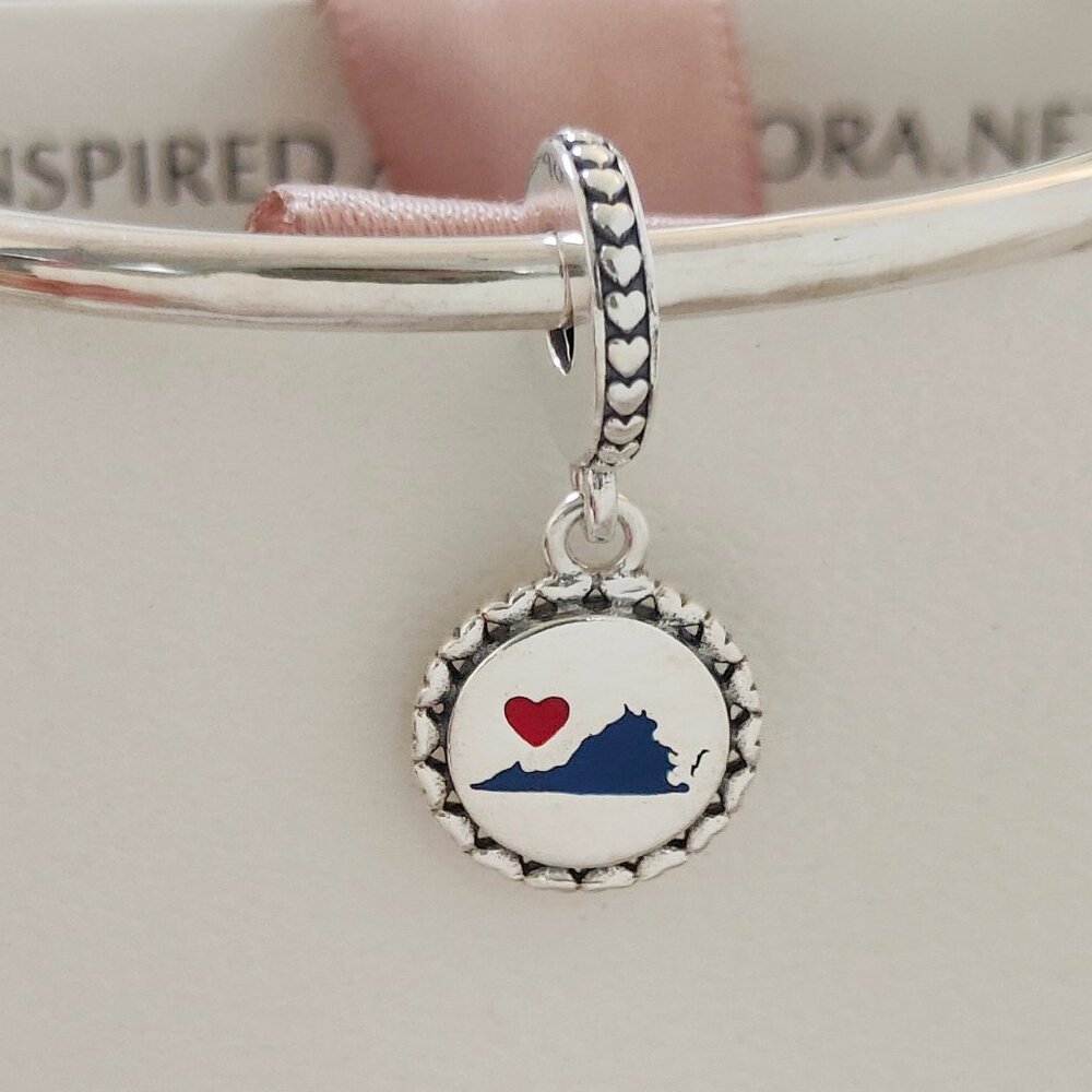 Pandora Virginia Lovers USA Travel Destination Dangle Charm S925 Silver with box